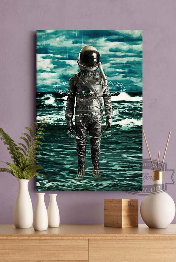 постер с космонавтом