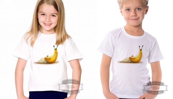 Футболка дитяча банан равлик