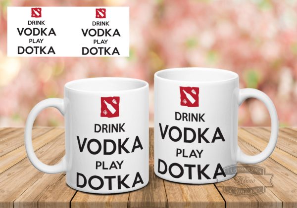 Чашка Drink Vodka play Dotka