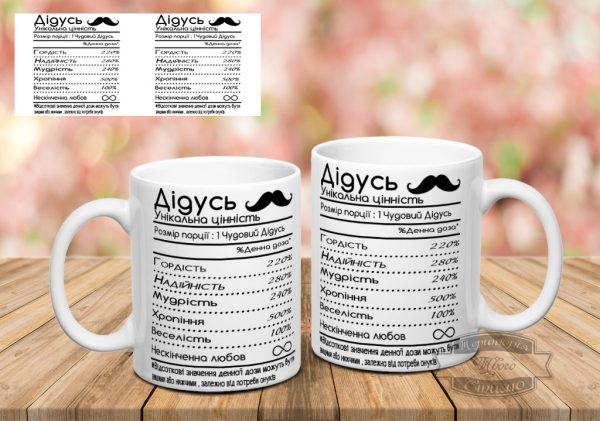 Чашка Унікальна цінність дідусь
