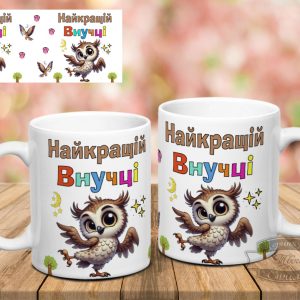 Чашка Найкращій внучці з совою